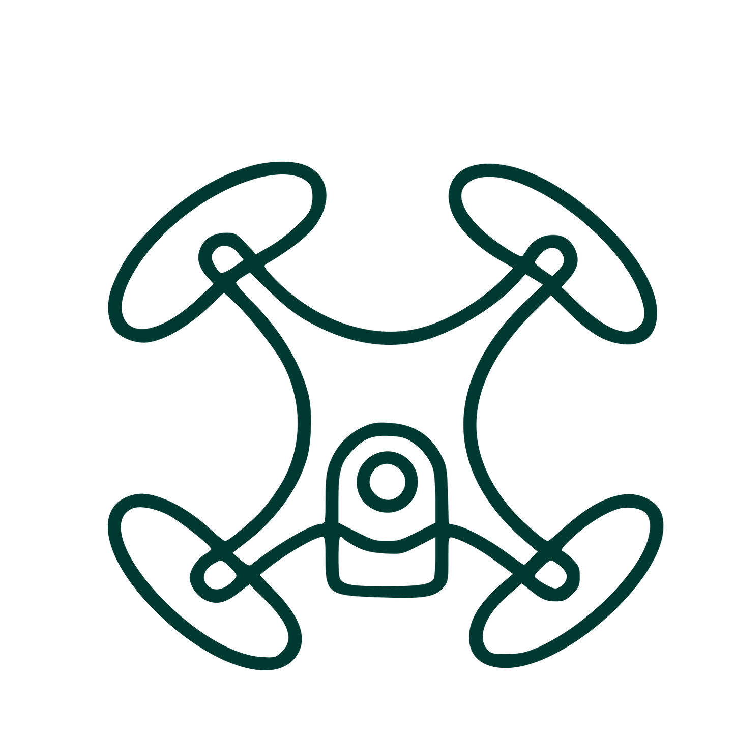 Monoline Drone Camera Logo #003932