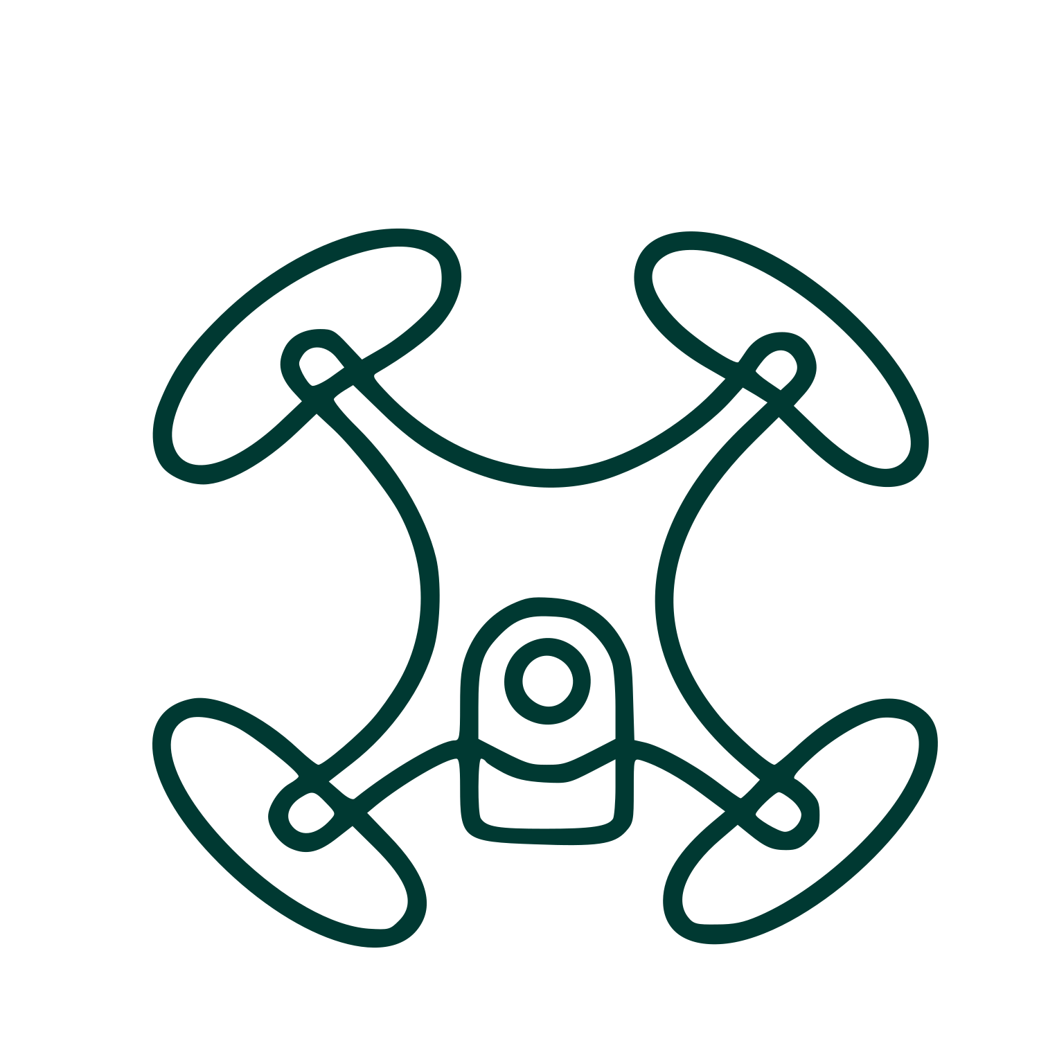 Monoline Drone Camera Logo #003932