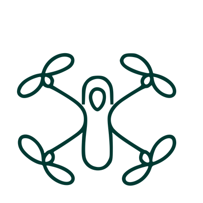 Monoline Drone Logo #003932
