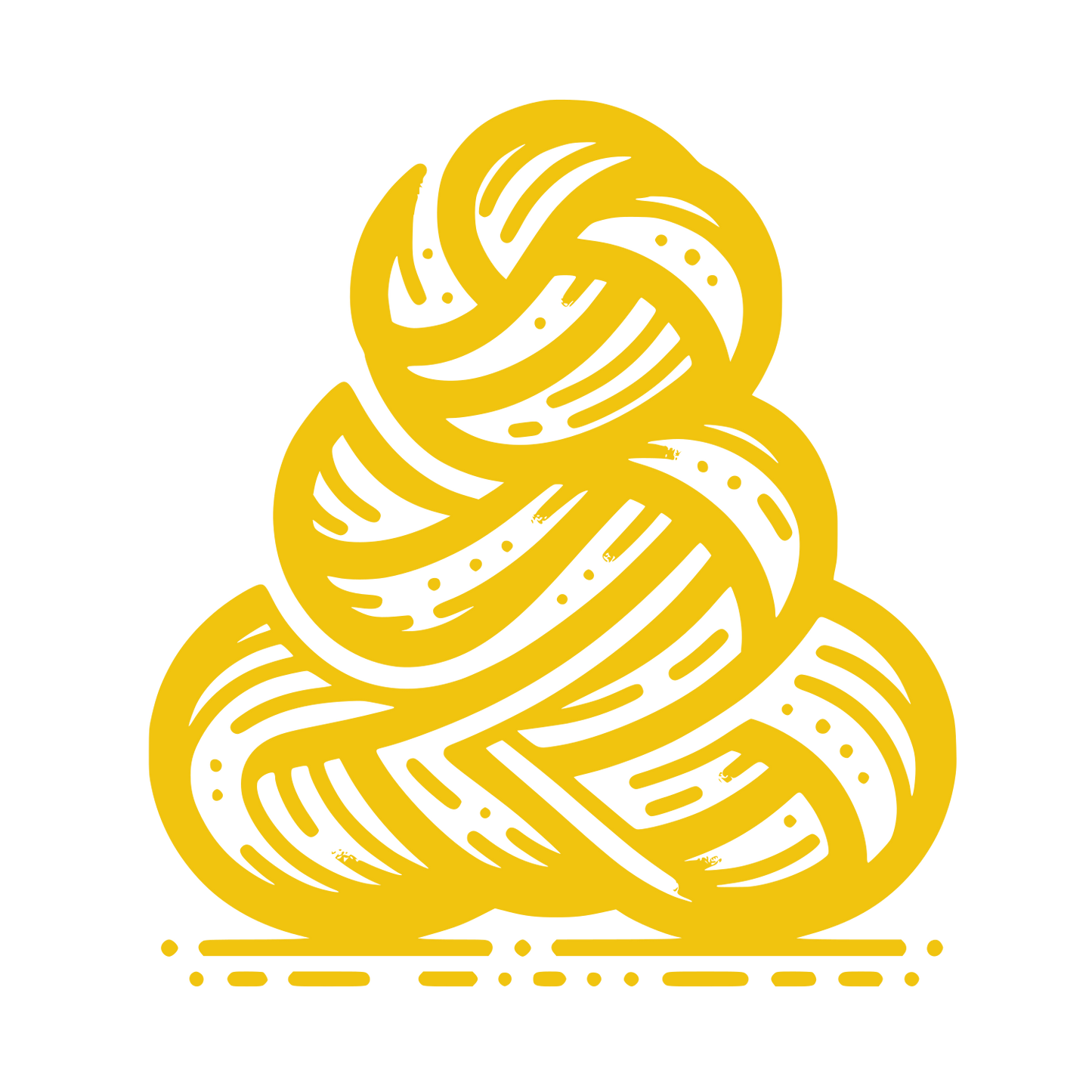 Interconnected Knot Logo #F1C40F