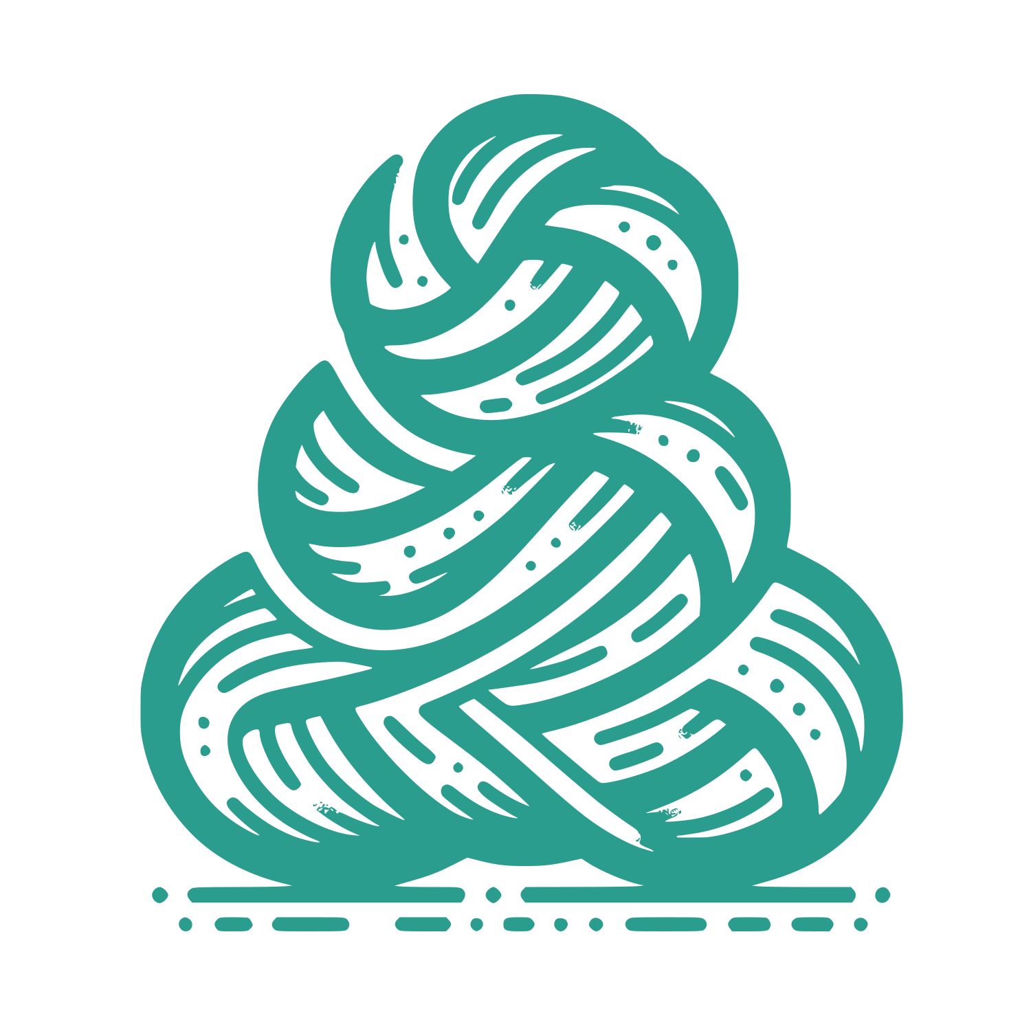 Interconnected Knot Logo #2A9D8F