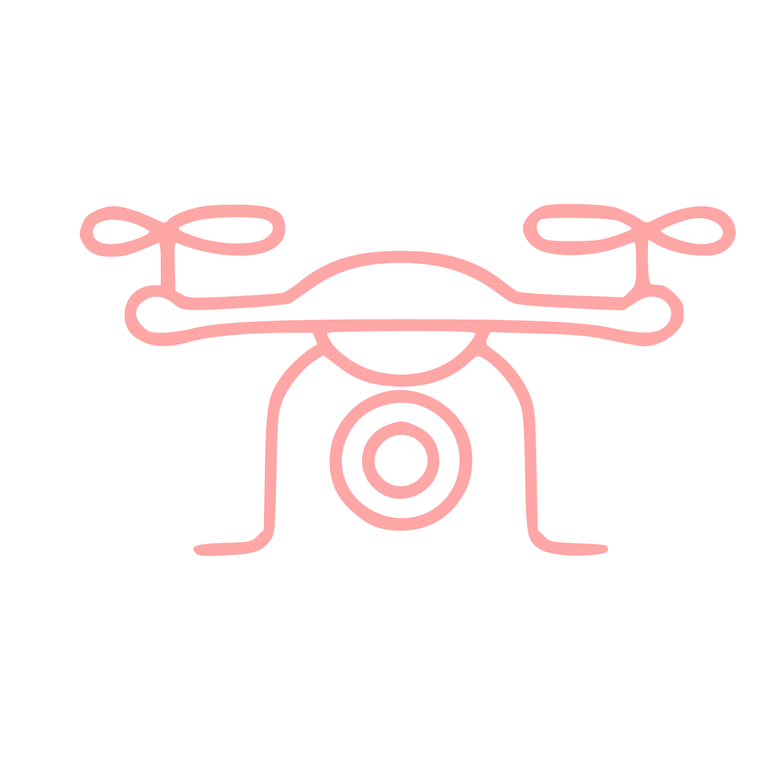 Monoline Drone Camera Logo #ffa6a6