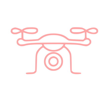 Monoline Drone Camera Logo #ffa6a6