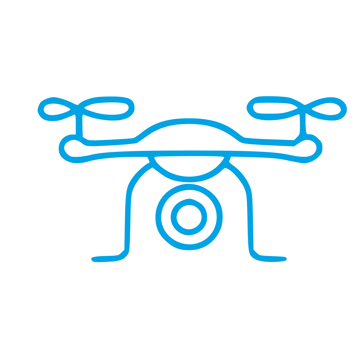 Monoline Drone Camera Logo #00a3e4