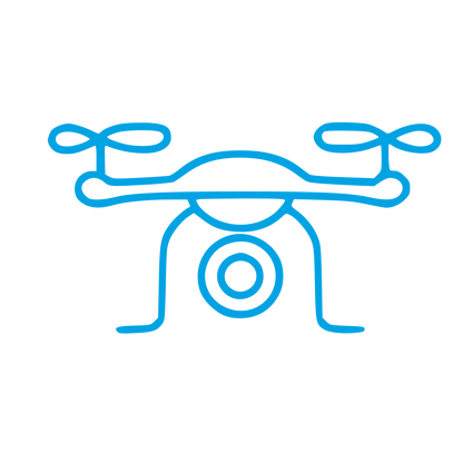 Monoline Drone Camera Logo #00a3e4