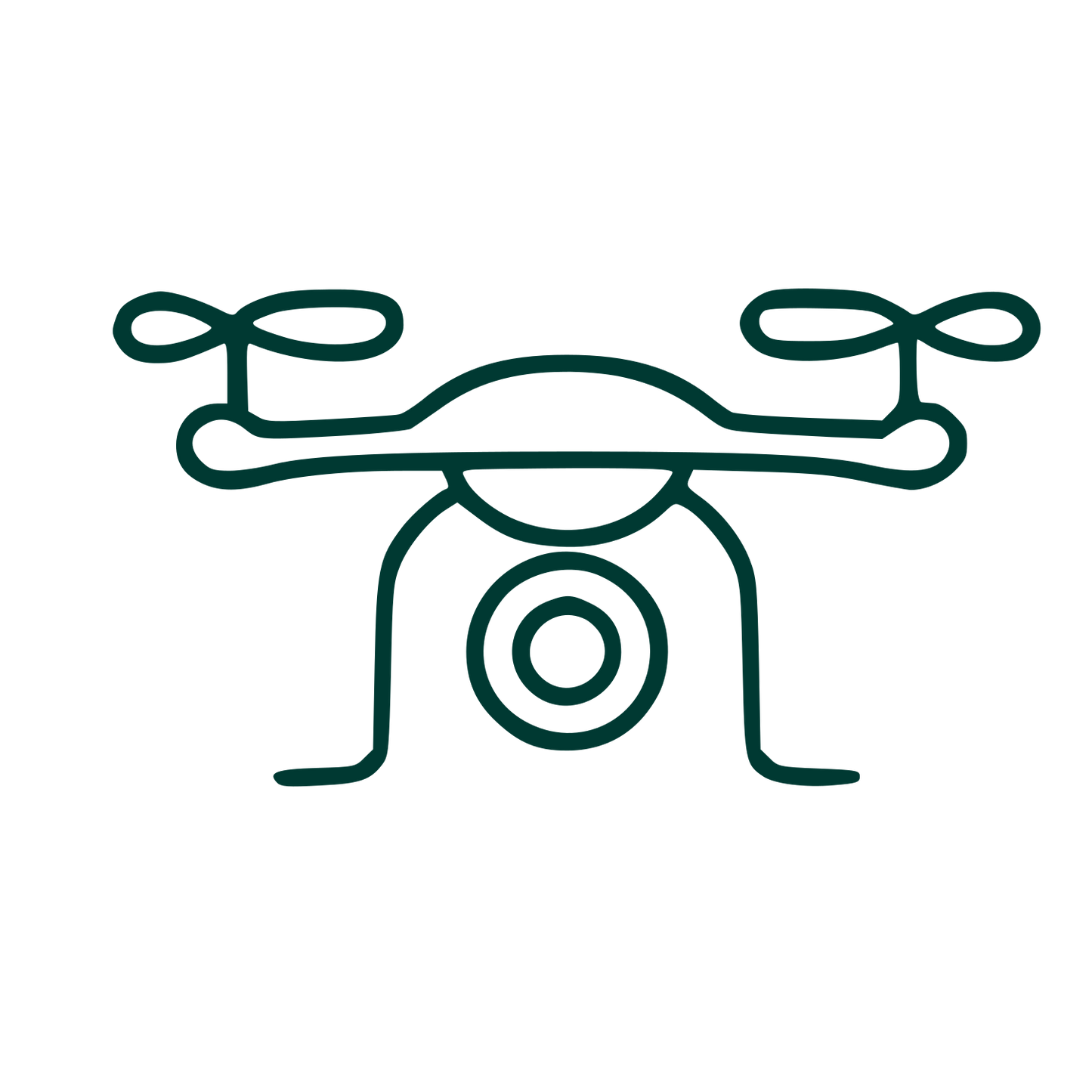 Monoline Drone Camera Logo #003932