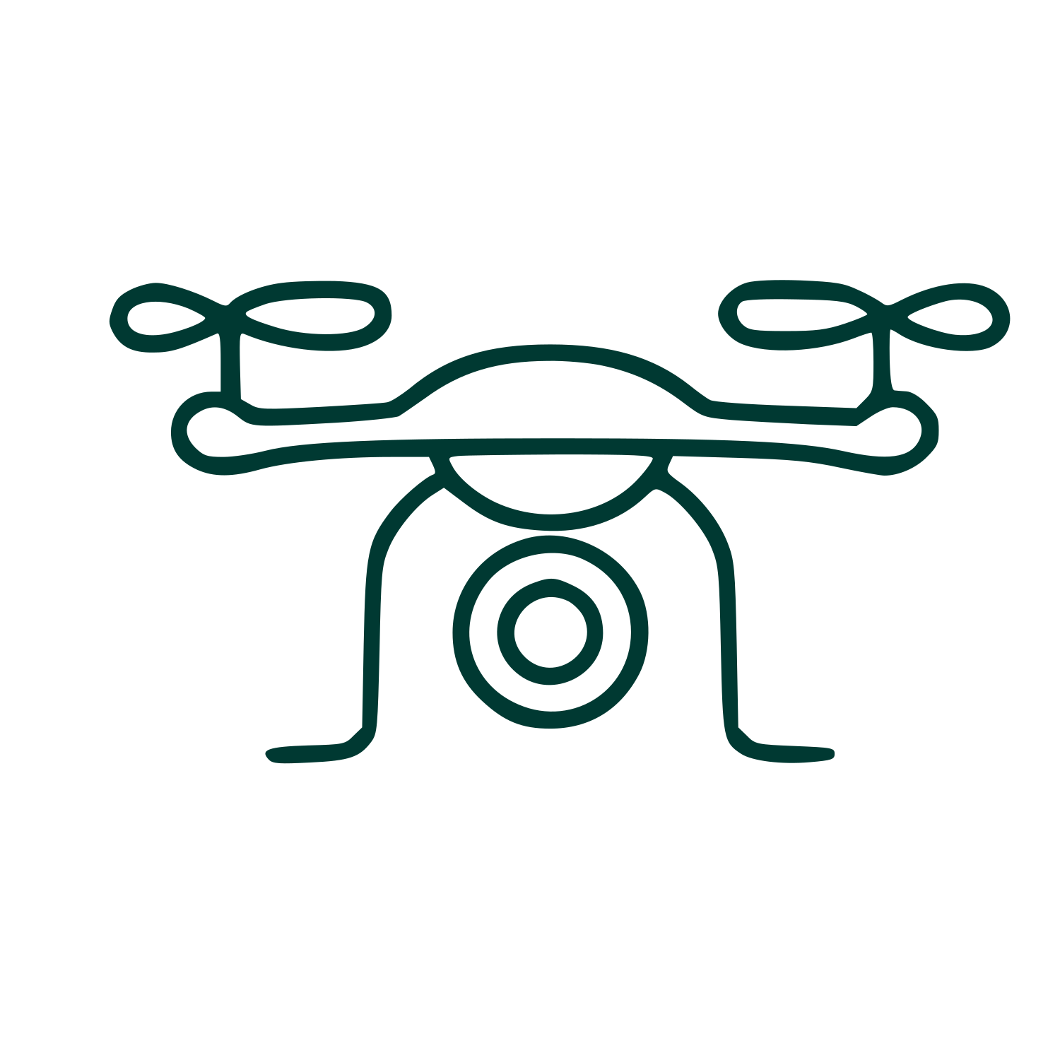 Monoline Drone Camera Logo #003932
