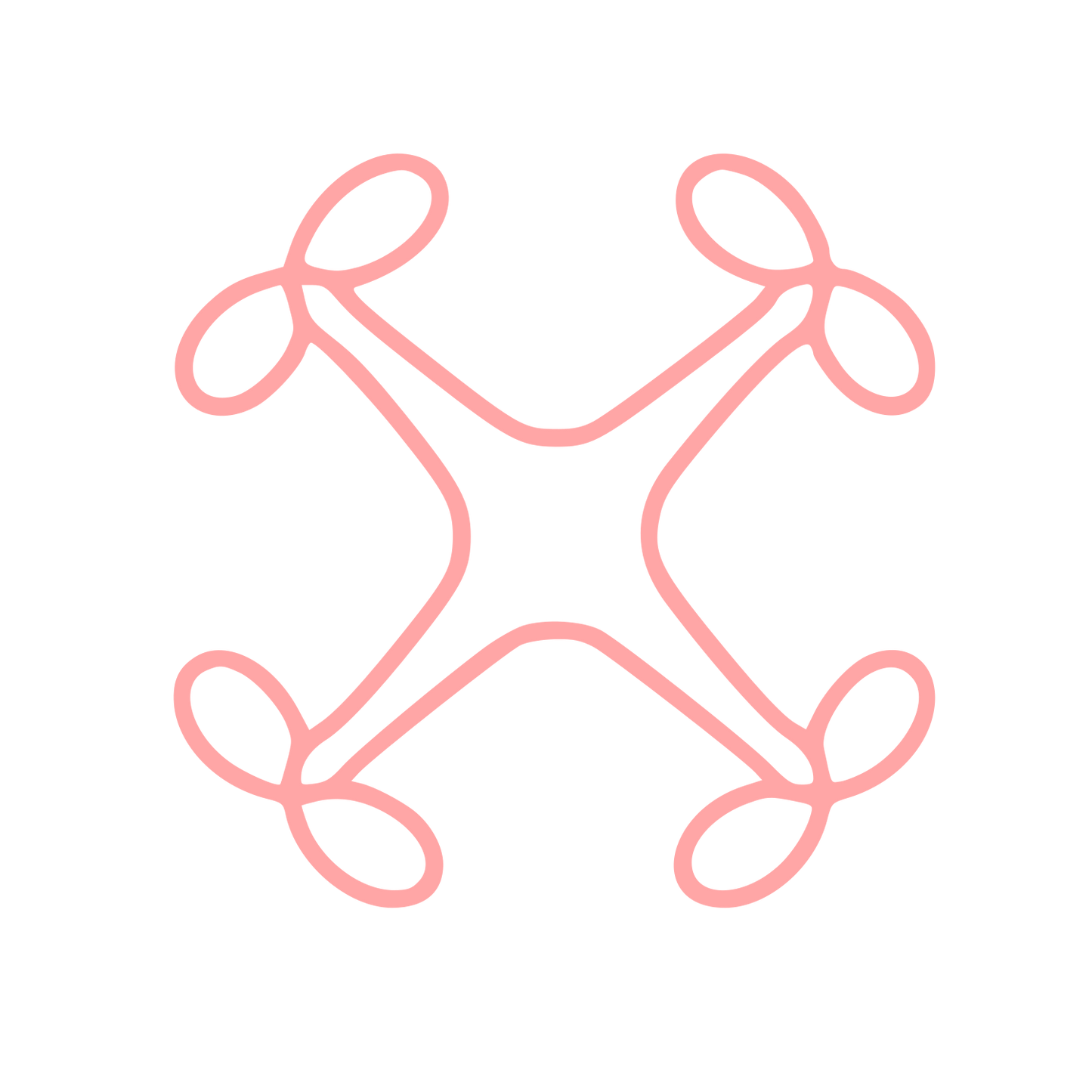 Monoline Drone Logo #ffa6a6