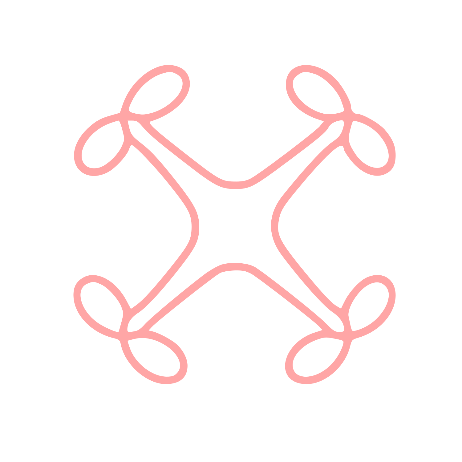Monoline Drone Logo #ffa6a6