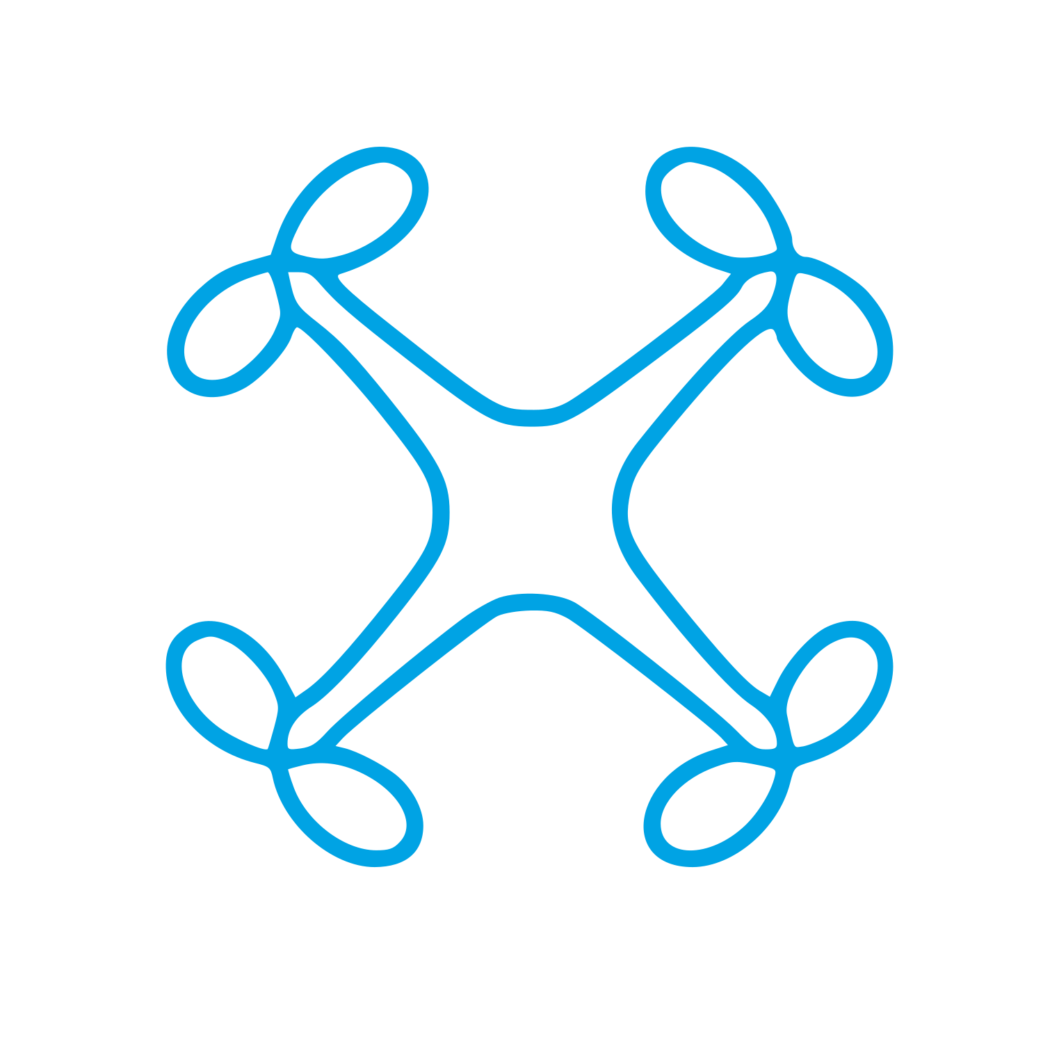 Monoline Drone Logo #00a3e4