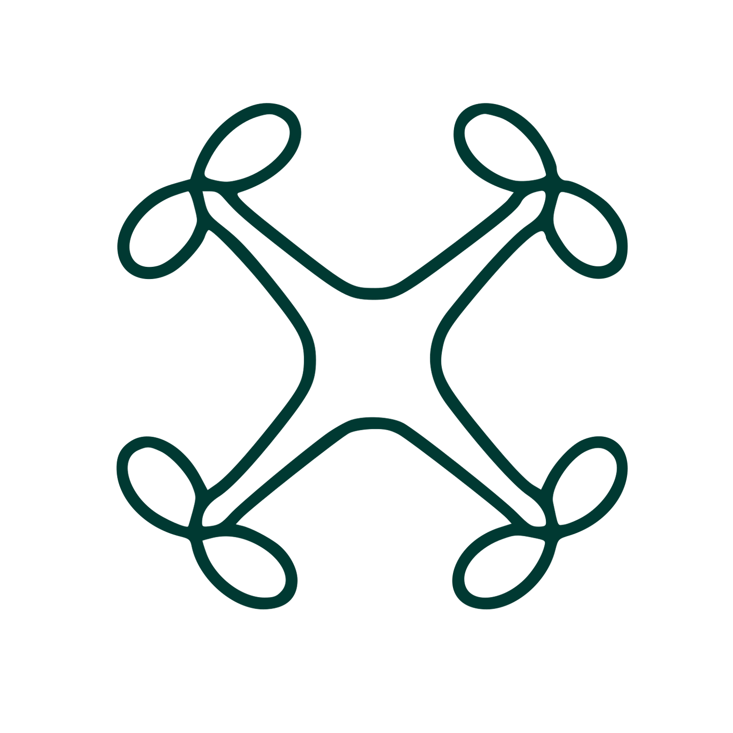 Monoline Drone Logo #003932