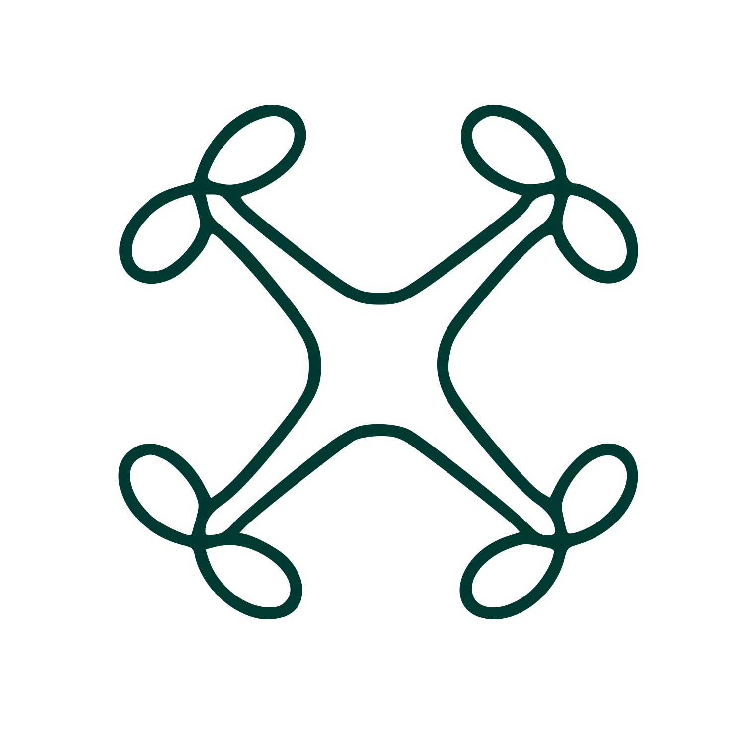 Monoline Drone Logo #003932