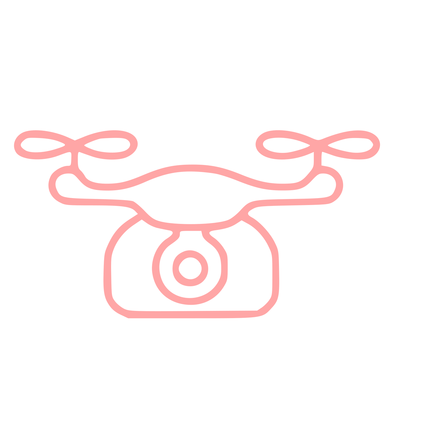 Monoline Drone Camera Logo #ffa6a6