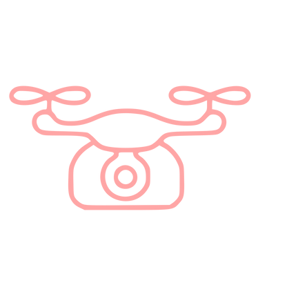 Monoline Drone Camera Logo #ffa6a6