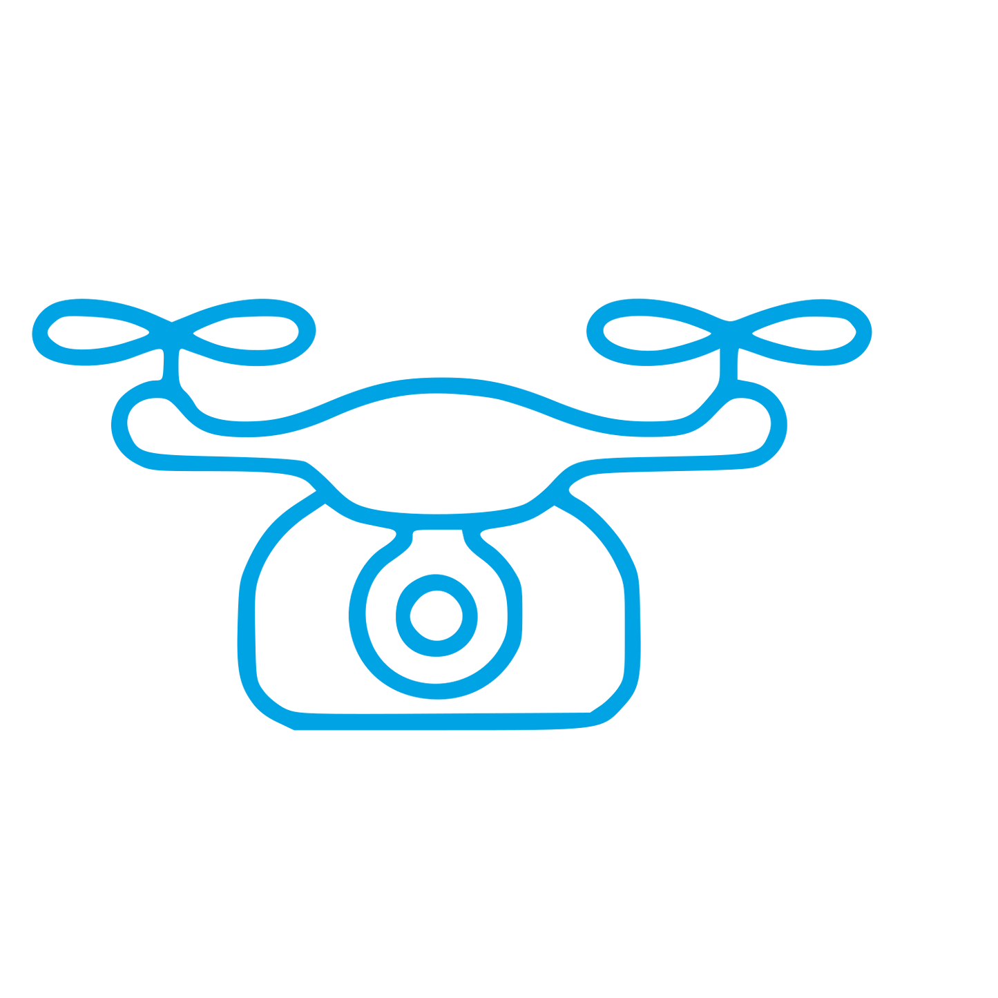 Monoline Drone Camera Logo #00a3e4