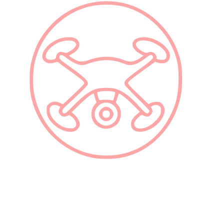 Monoline Drone Circle Logo #ffa6a6
