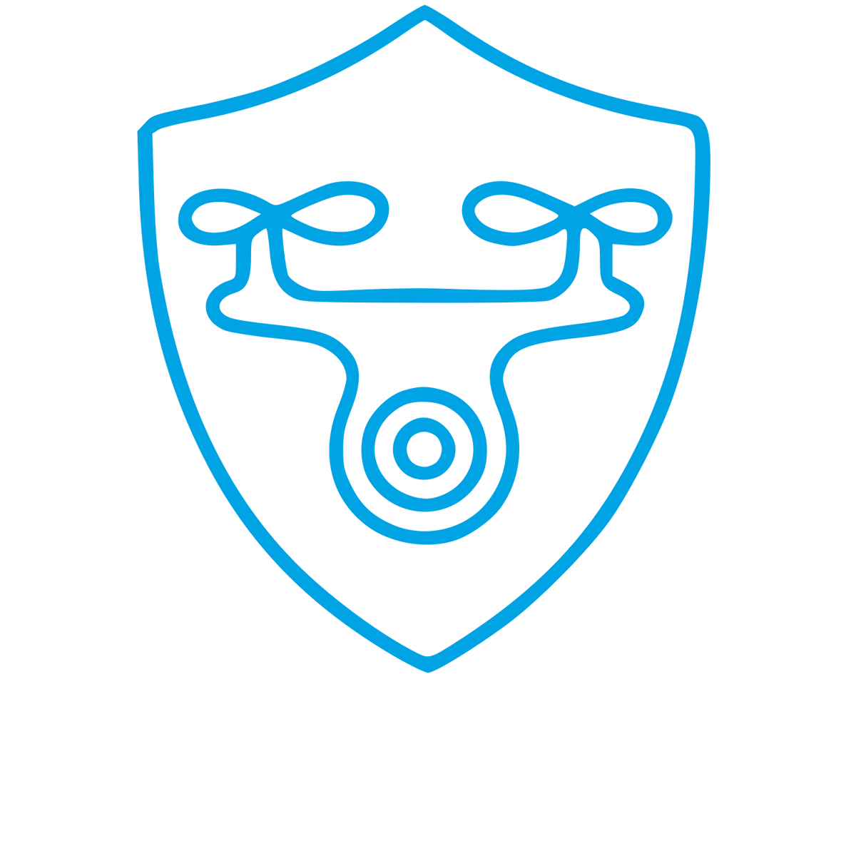 Drone Shield Monoline Logo #00a3e4