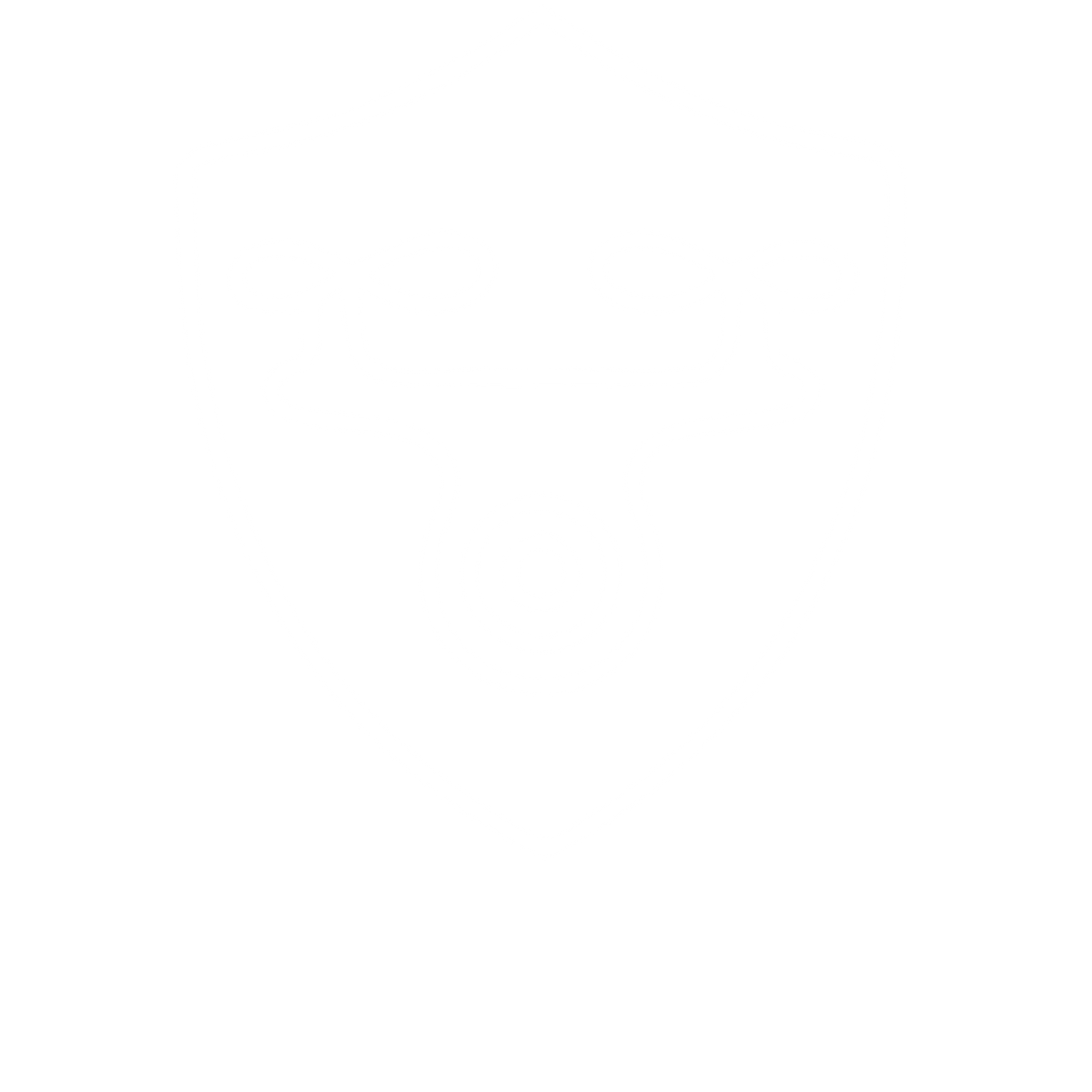 Drone Shield Monoline Logo #ffffff