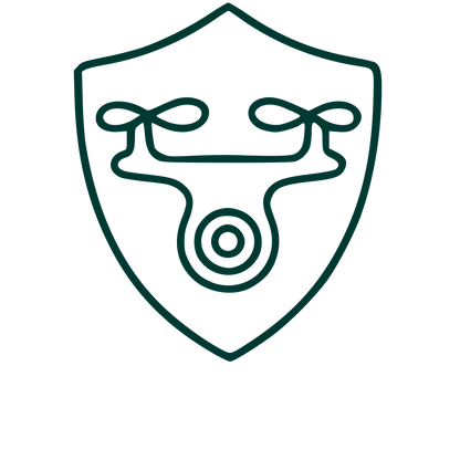 Drone Shield Monoline Logo #003932