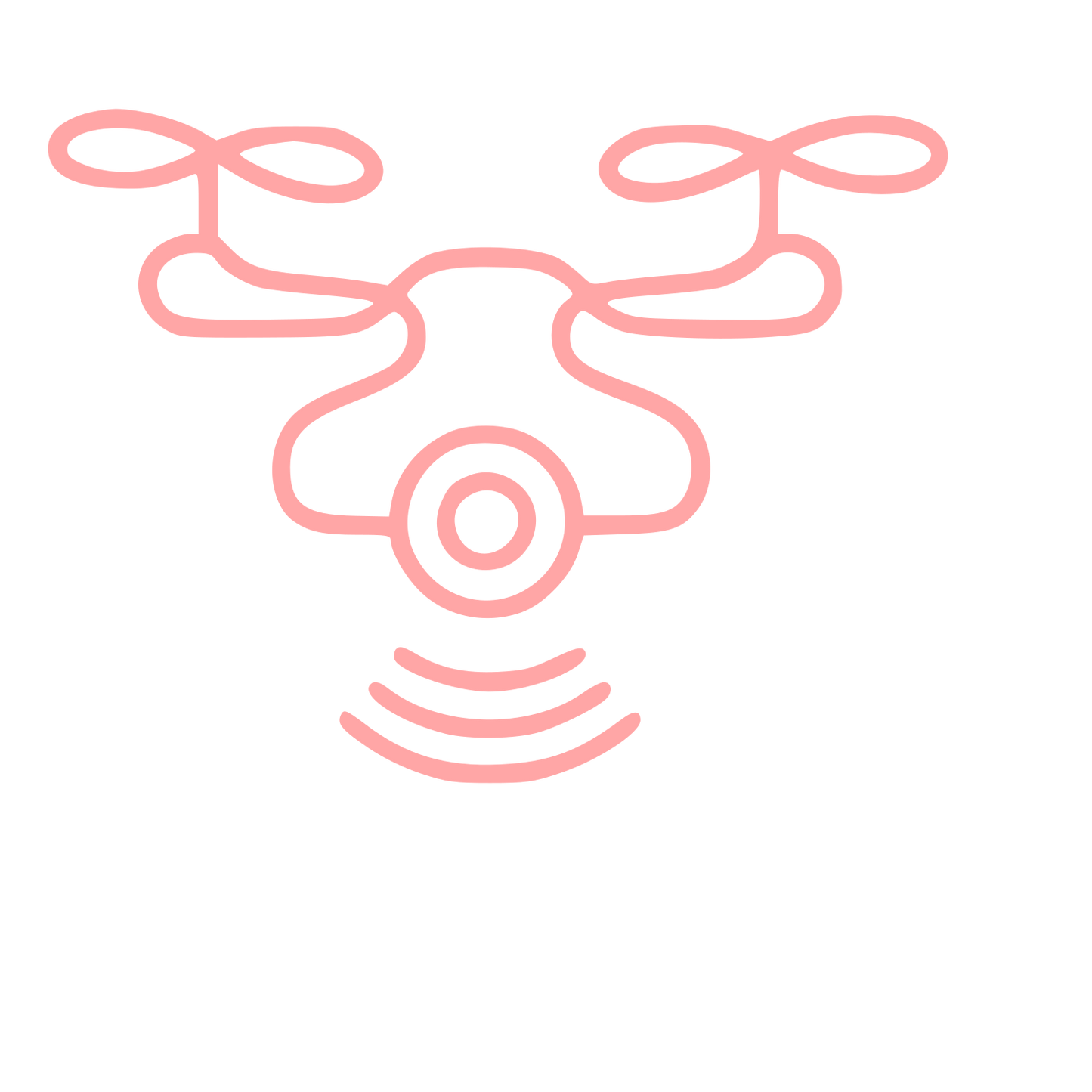Monoline Drone Logo #ffa6a6