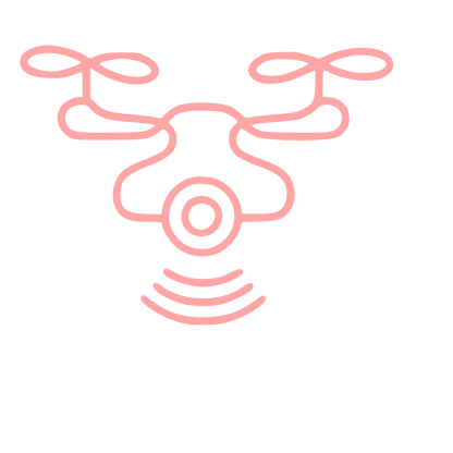 Monoline Drone Logo #ffa6a6