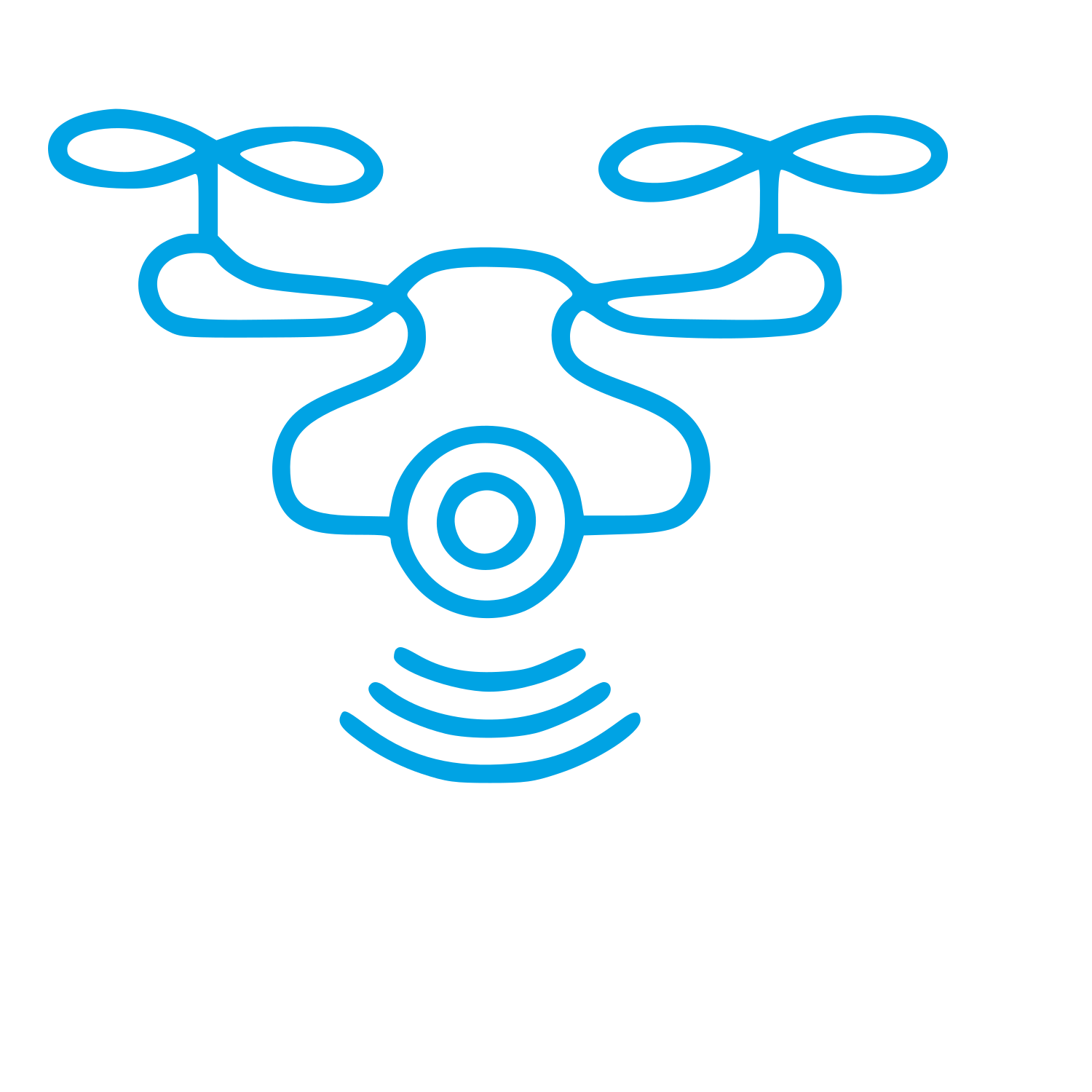 Monoline Drone Logo #00a3e4