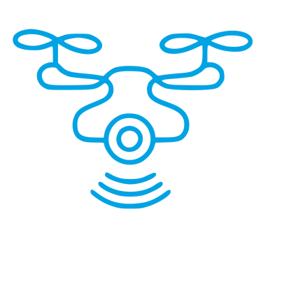 Monoline Drone Logo #00a3e4