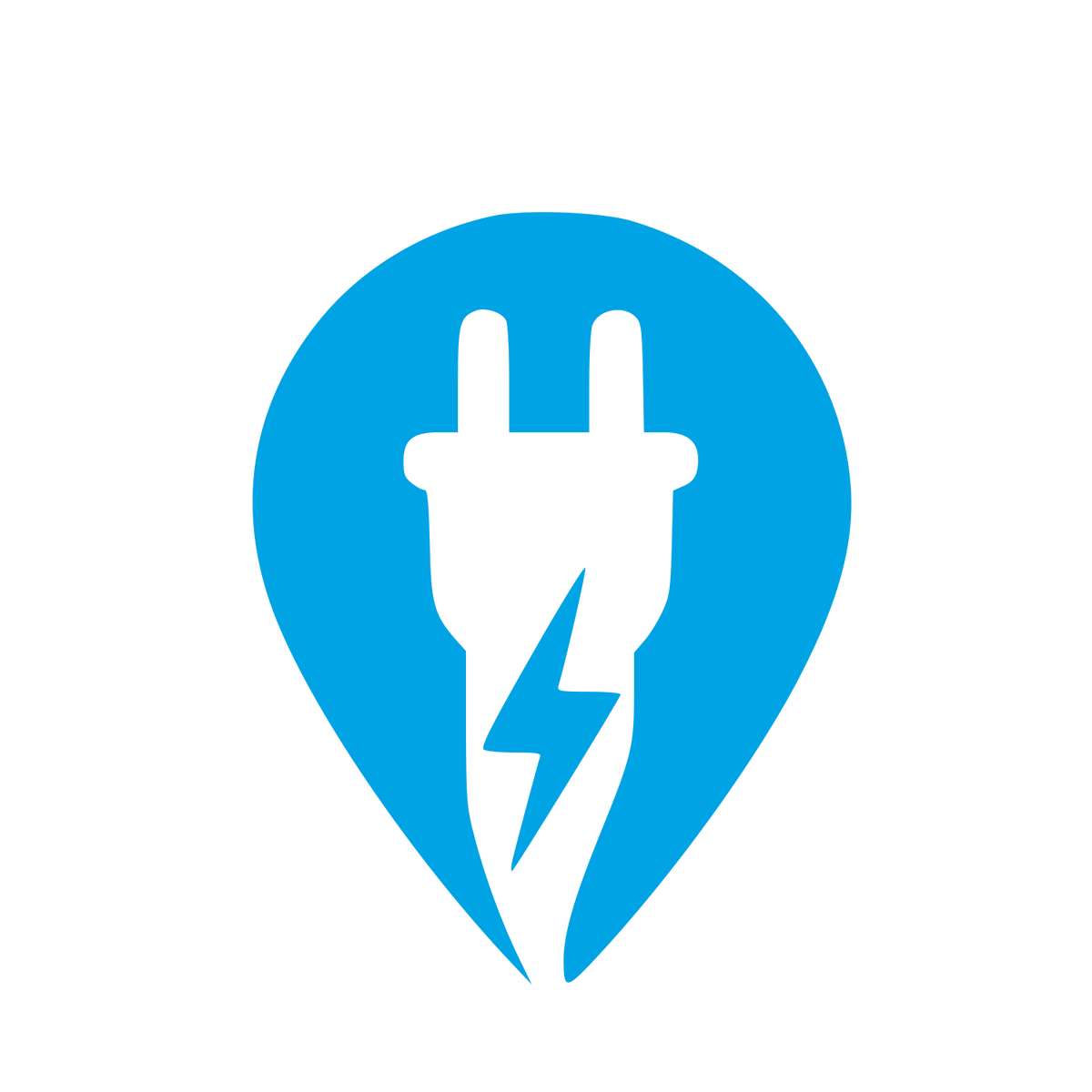 EV Charger Pin Logo #00a3e4
