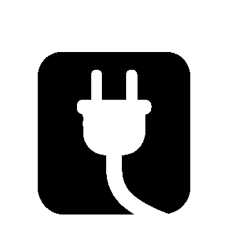 Electric Plug Negative Space Logo