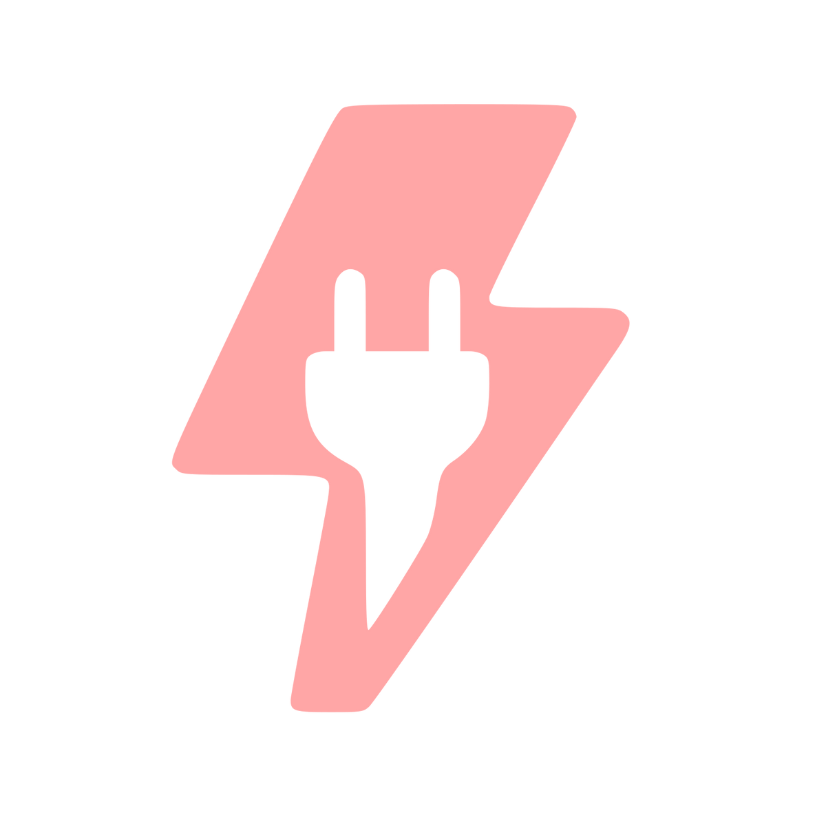 Electric Plug Bolt Logo #ffa6a6