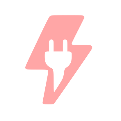 Electric Plug Bolt Logo #ffa6a6