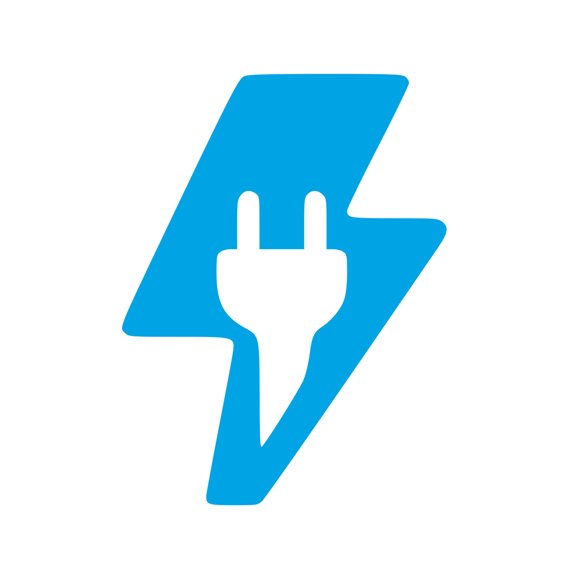 Electric Plug Bolt Logo #00a3e4