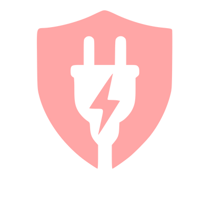 Electric Plug Shield Logo #ffa6a6