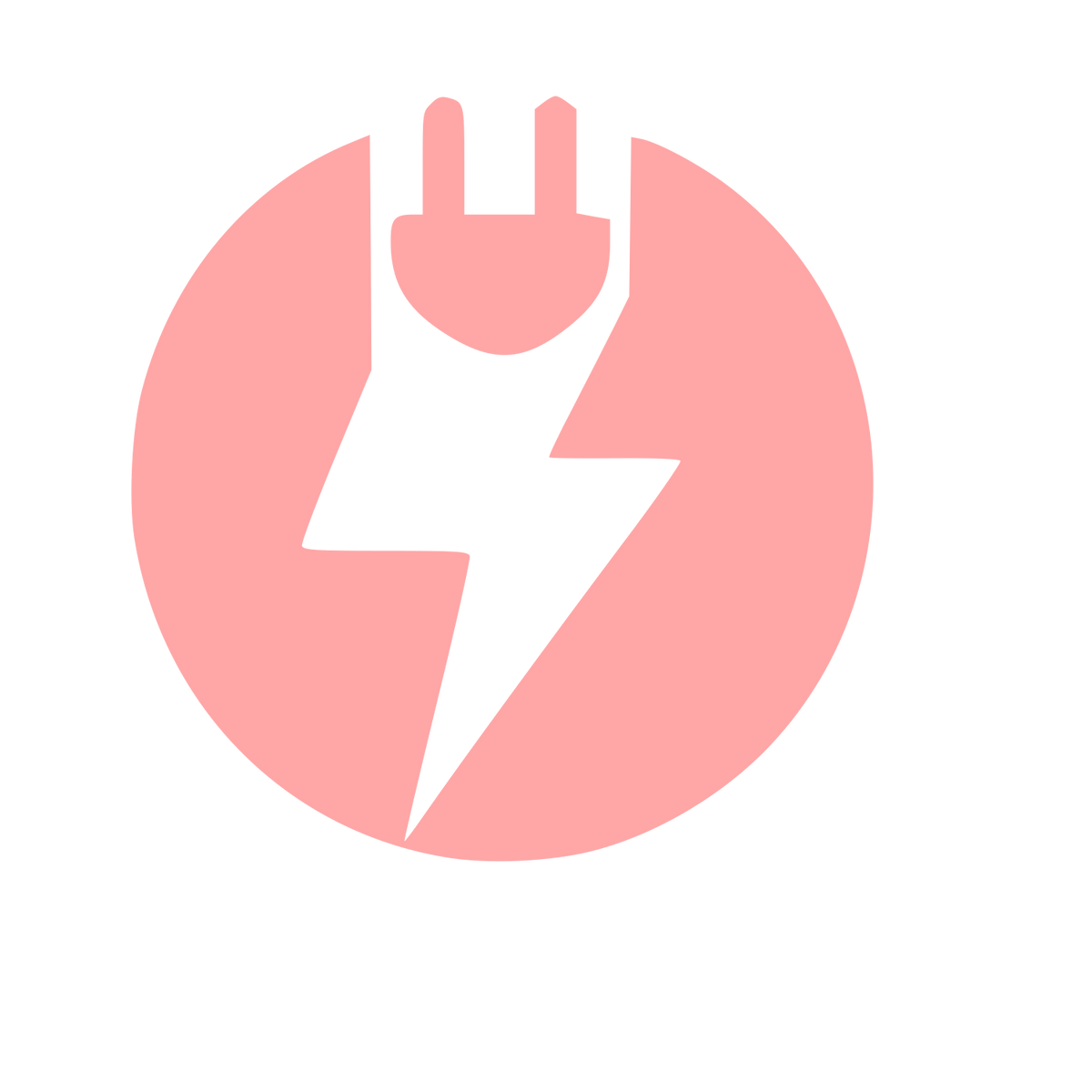 EV Charger Bolt Logo #ffa6a6