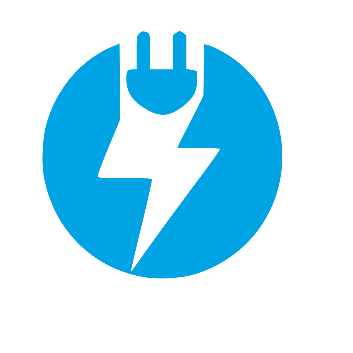 EV Charger Bolt Logo #00a3e4