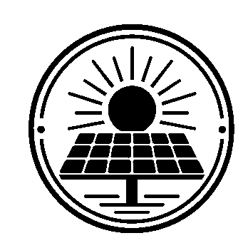 Solar Panel Stamp Badge Logo