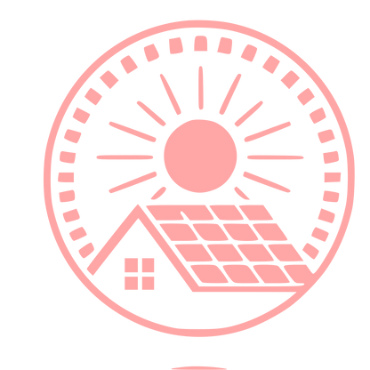 Solar House Stamp Badge Logo #ffa6a6