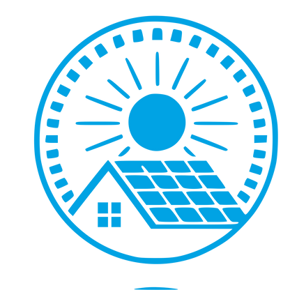 Solar House Stamp Badge Logo #00a3e4