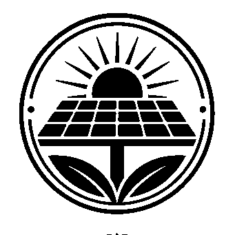 Solar Panel Plant Badge Logo