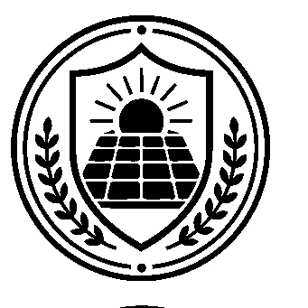 Solar Panel Shield Badge Logo