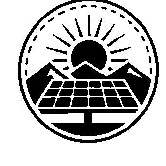 Solar Panel Mountain Badge Logo