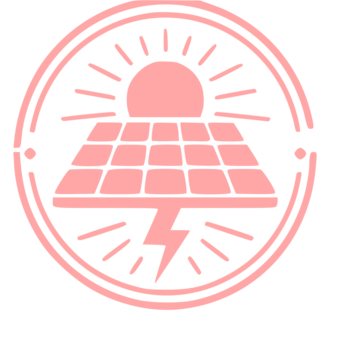 Solar Panel Badge Logo #ffa6a6