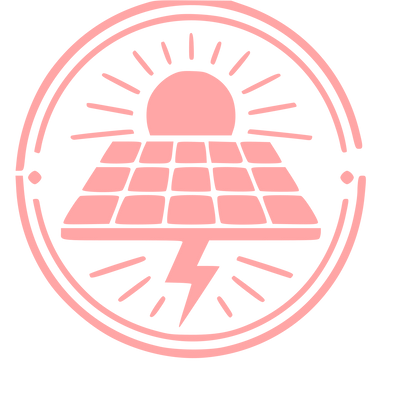 Solar Panel Badge Logo #ffa6a6