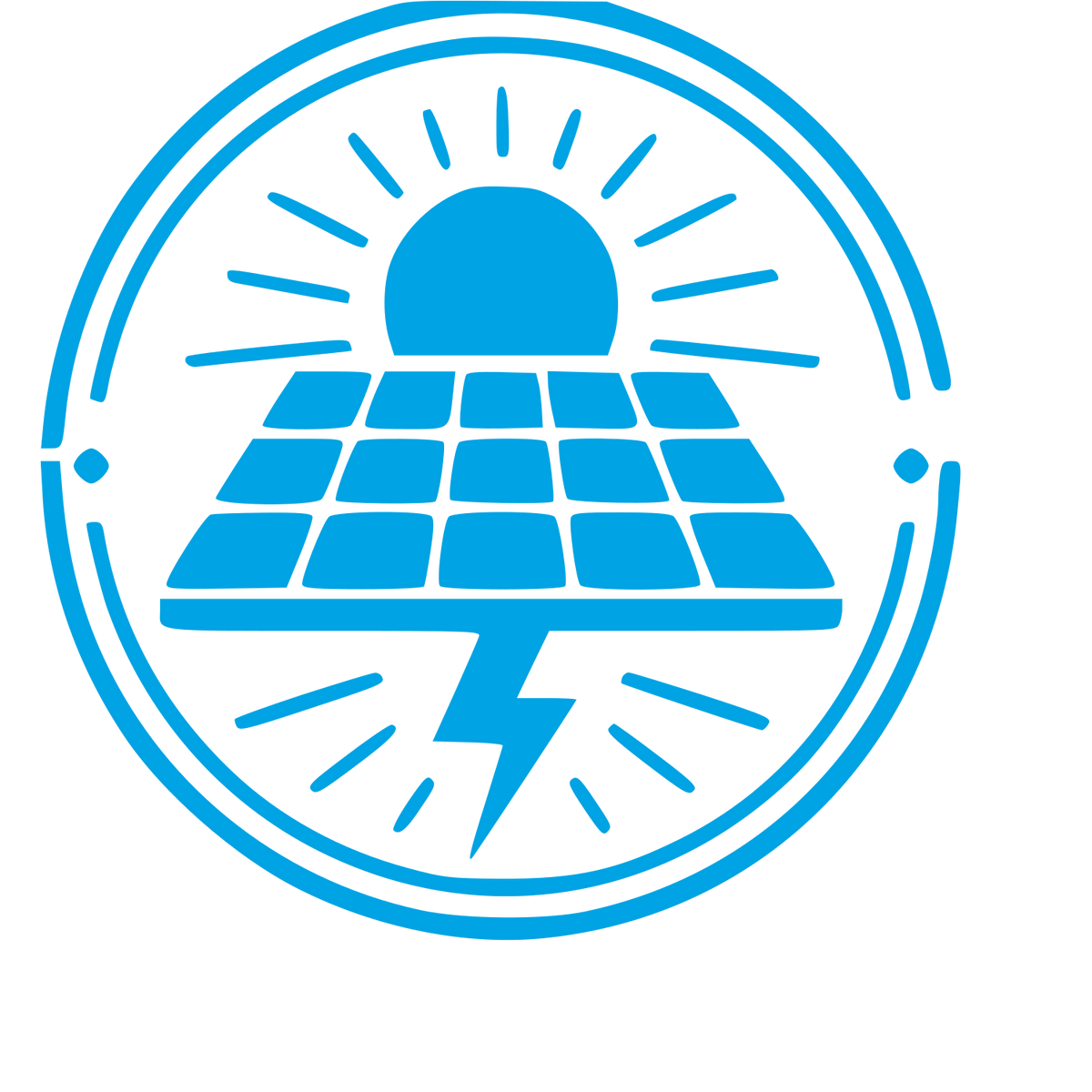Solar Panel Badge Logo #00a3e4