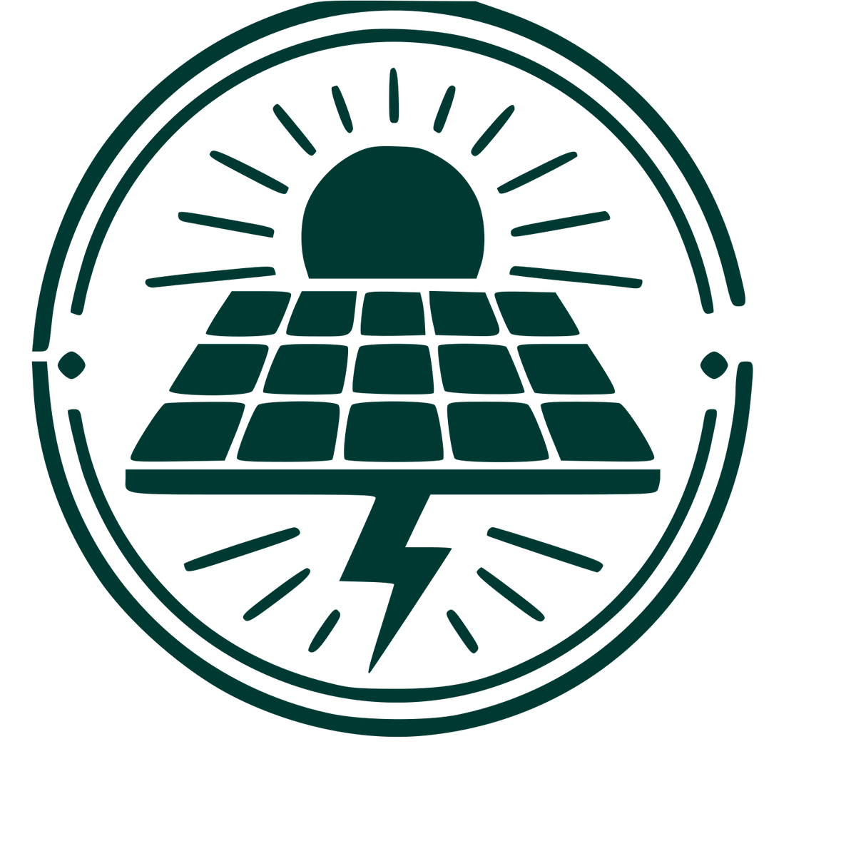 Solar Panel Badge Logo #003932