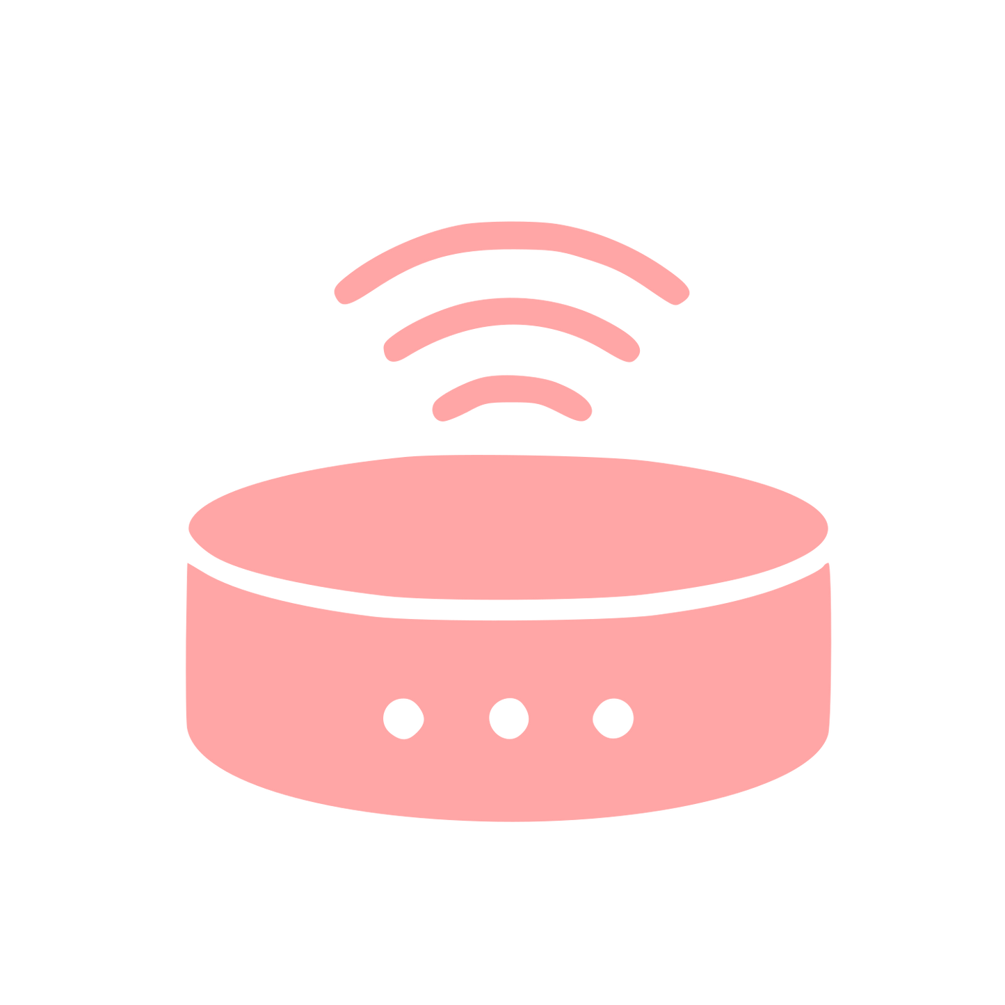 Smart Speaker Wifi Logo #ffa6a6