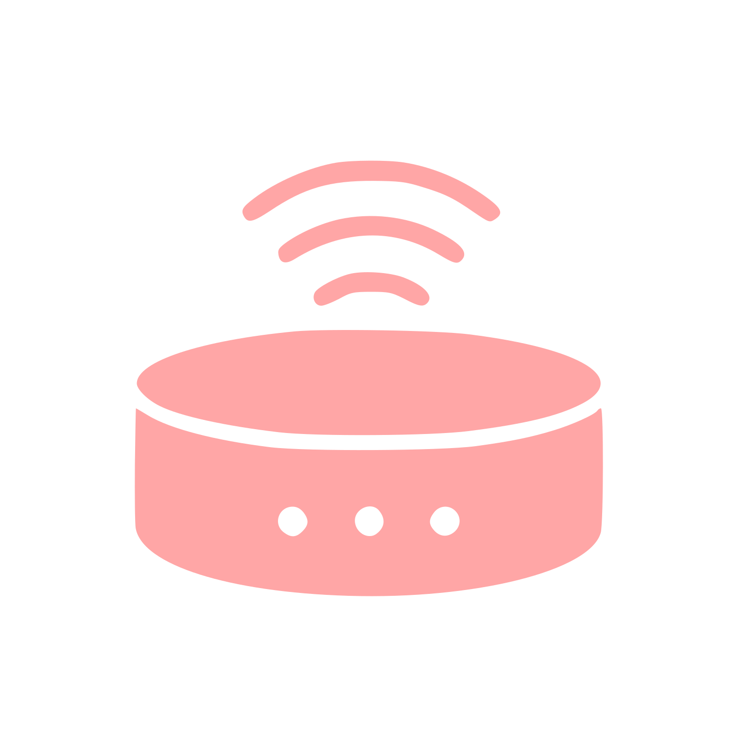 Smart Speaker Wifi Logo #ffa6a6