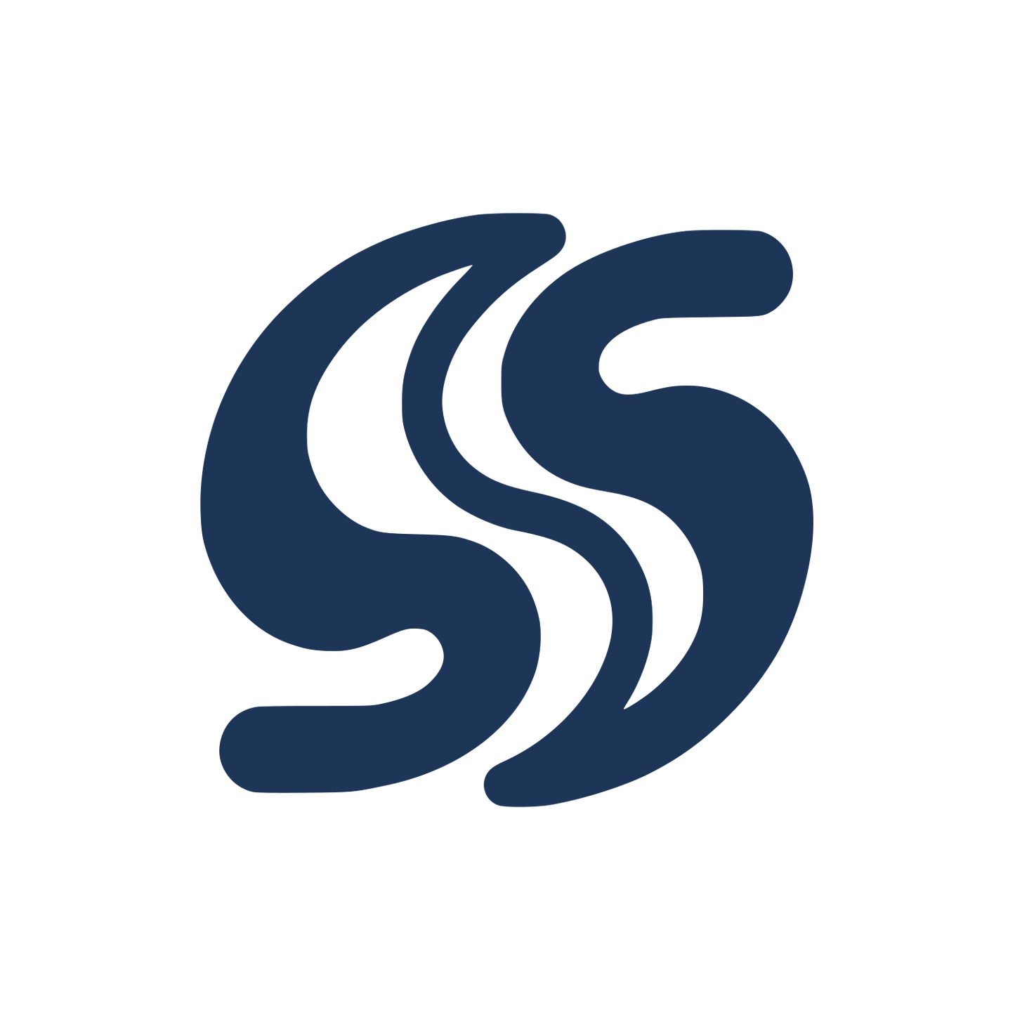 Interlocking S Shape Logo #1D3557