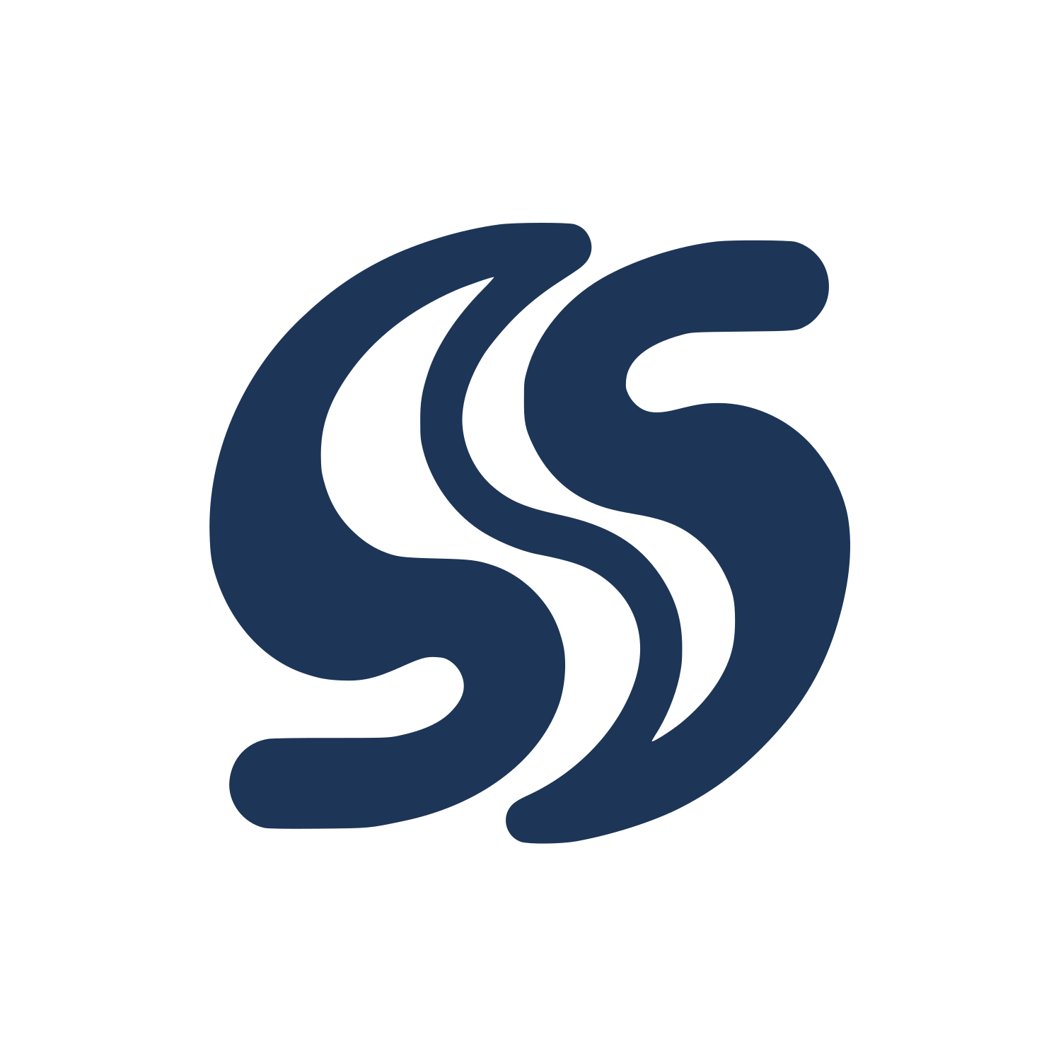 Interlocking S Shape Logo #1D3557