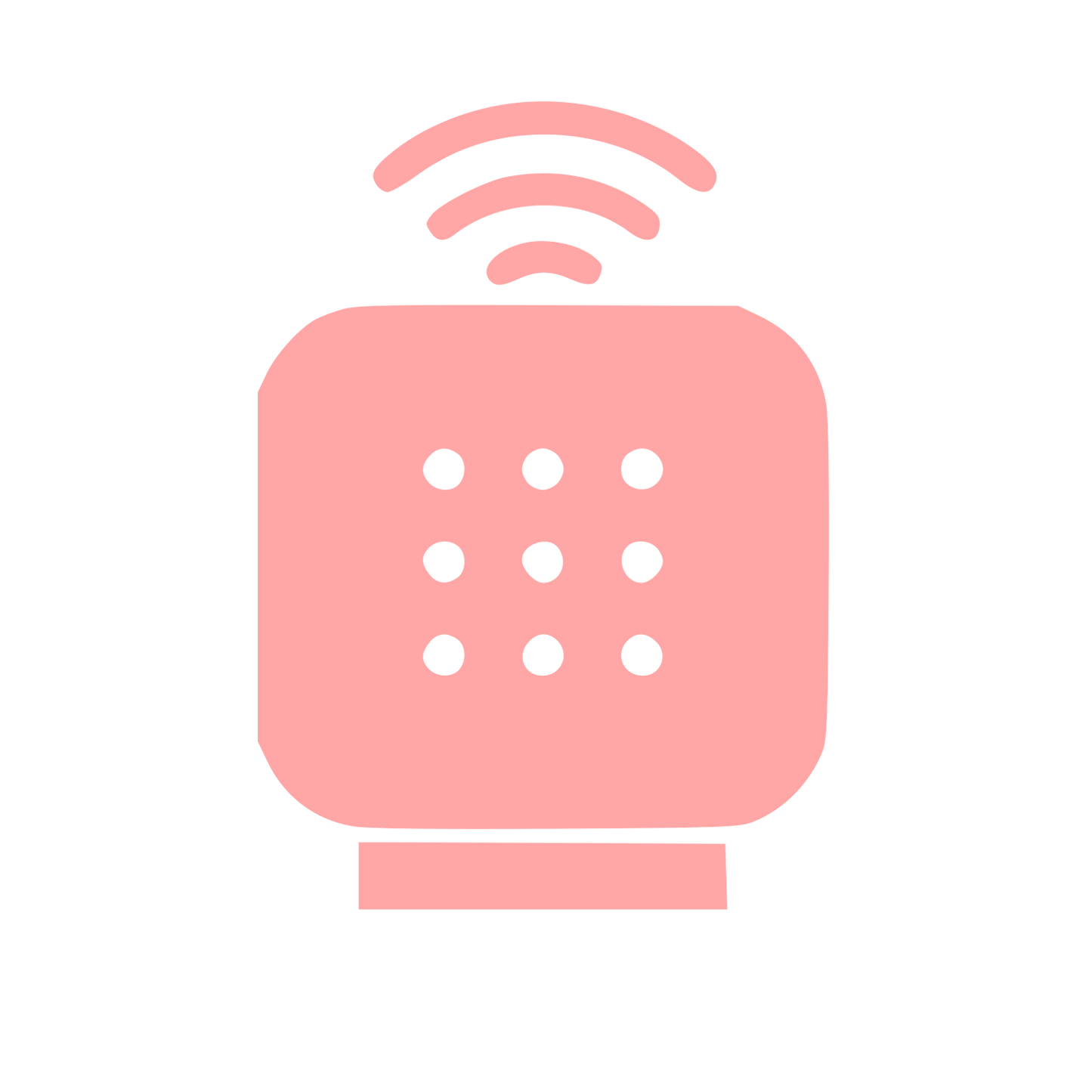 Smart Speaker WiFi Logo #ffa6a6